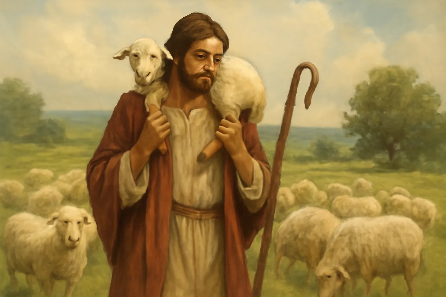 el buen pastor su vida da por las ovejas